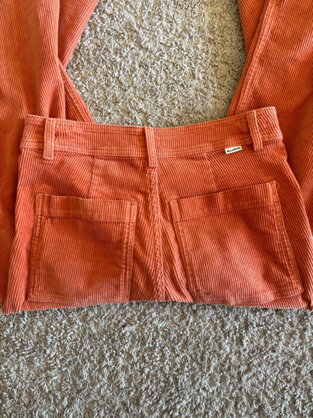 Billabong High-Waist Wide Leg Corduroy Pants - Rust Orange - Picture 6 of 8